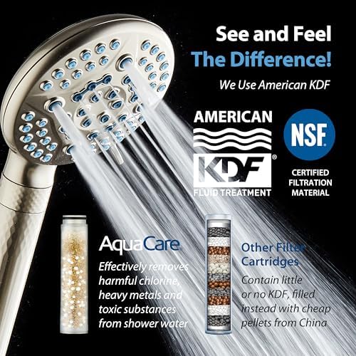 AquaCare 4X 10-Mode High Pressure Hand Shower w/Filter & 2-mode Power Wash - Image 2