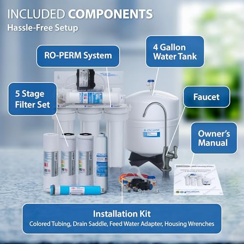 APEC Water RO-PERM, 5-Stage RO Water Filter System, Permeate Pump - Image 4