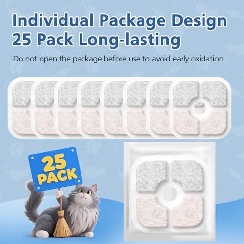 25 Pack Cat Fountain Filter Compatible With Catit PIXI Drinking Fountain - Image 5