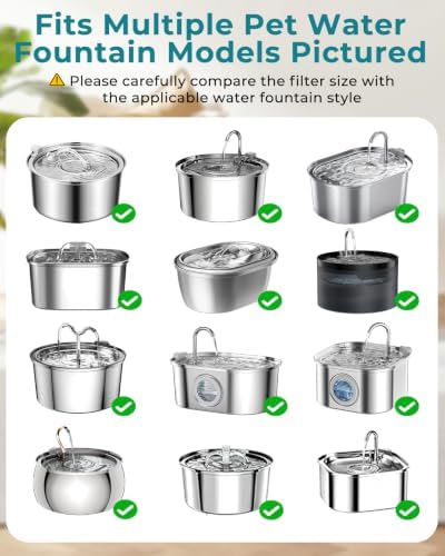 24+1 Pack Cat Water Fountain Filter for Stainless Steel Pet Water Dispenser - Image 4