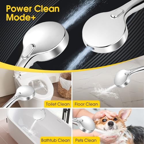 High Pressure Shower Head with Handheld,Power Wash & Auto Reset - Image 3