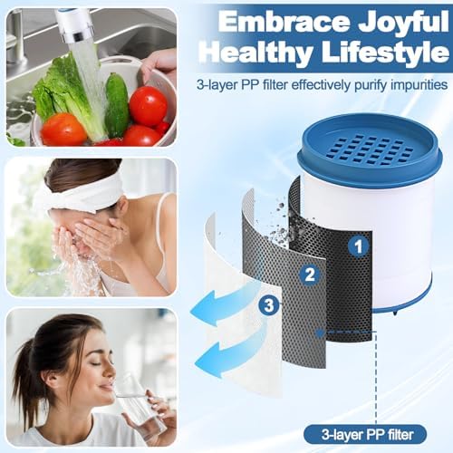 23 Pcs Sink Faucet Water Filter with Filter Elements Set, 360 Rotating Faucet Filters, Remove Fluoride Heavy Metals Hard Water, Sink Filters Faucets for Home Kitchen & Bathroom - Image 6