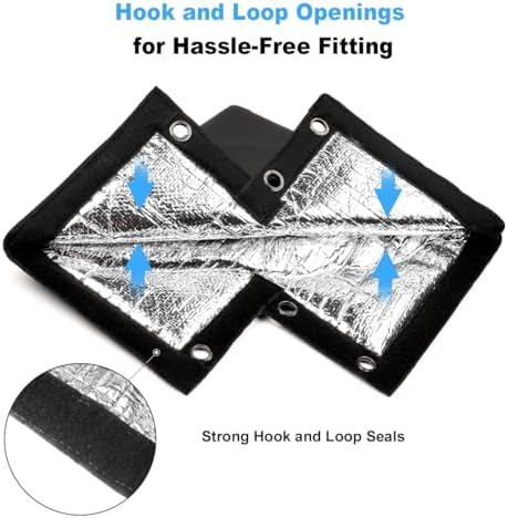 Backflow Preventer Cover - All-Season Freeze Protection Pouch for Water Wells and Sprinkler Valves - Shields Against Harsh Winter Conditions and Intense Sun - 12"x 13"- Black - Image 4