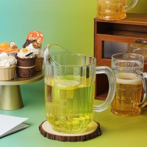 Tessco 12 Pcs Plastic Pitchers 60 Oz Clear Water Beer Jug Large,Classic (Pack of 2) - Image 5