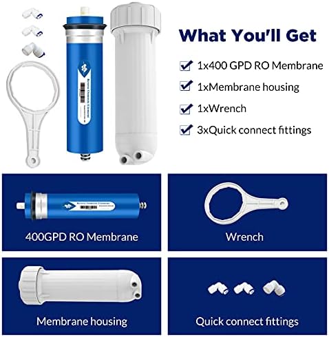 Membrane Solutions 400 GPD RO Membrane and 3012 Housing Kit - Image 5