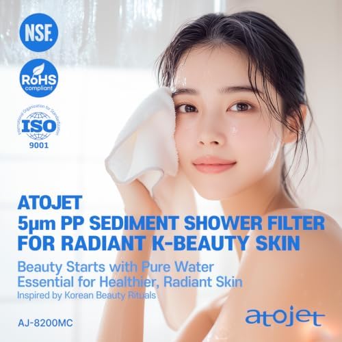 Filter Showerhead Inspired By Korea's Beauty Culture | Carbon Composite Filter | Single Set (Hose, Mount, Teflon Tape, Wrench) (AJ8200MC-SET-SNG) - Image 2