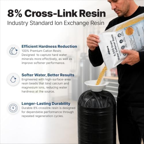 iFilters Water Softener Resin Media Replacement - 1/2 Cubic Foot (CuFt) | 100% Ion Exchange High Quality Premium Cation | 16,000 Grain Capacity | NSF Certified (MED-CAT-025/2) - Image 3
