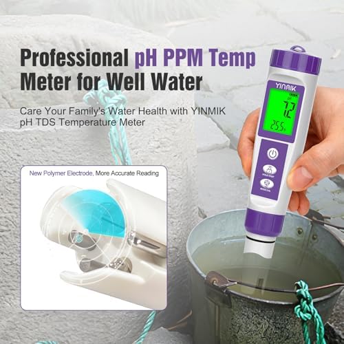 YINMIK Hydrogen Water Tester pH TDS Meter ORP Tester with Cleaning Solution - Image 4