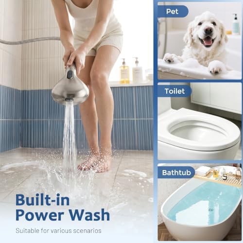MakeFit Dual Filtered Rain Shower Head Combo, High Pressure Handheld Shower Head with Adjustable Bar - Rainfall Shower Head And Showerhead with Filter for Hard Water - Removes Chlorine(Brushed Nickel) - Image 6