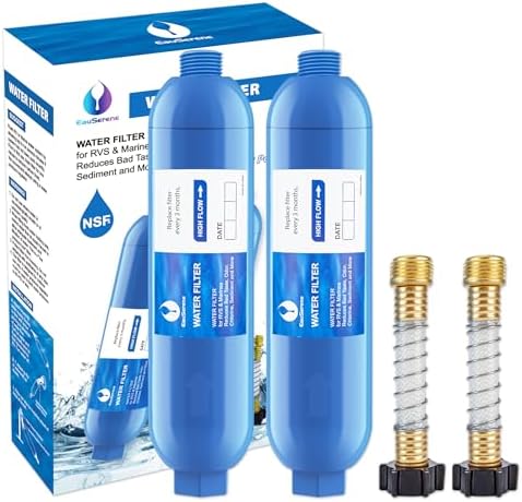 2PK RV Water Filter Kit, Inline Carbon Filter with Flexible Hose by Unknown