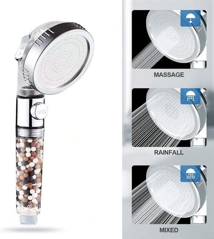 MineralStream Ionic Shower Head 2.0 Full Kit with Replacement Beads + Hose + Shower Holder + Arm Diverter| 3 Settings High Pressure Water Saving Showerhead for Dry Hair & Skin - Image 7