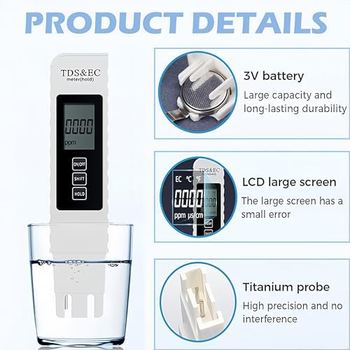 4 in 1 TDS Meter Digital Water Tester, 2026 New Water Quality Tester with EC Temp Color Display for Drinking Water Aquariums Hydroponics Pools (1 Pcs) - Image 6