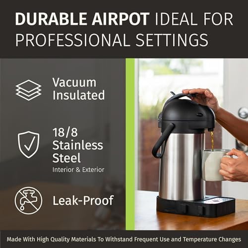 Thermal Coffee Carafe 74Oz, Keeps Drinks Hot for 12 hrs & Cold for 36 hrs - Image 6