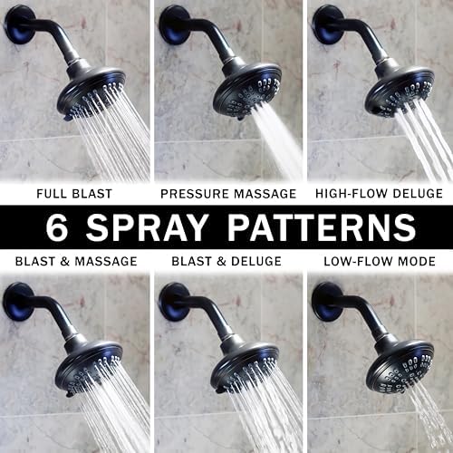 Aqua Elegante 6 Function Luxury Shower Head - 1.8 GPM - Oil-Rubbed Bronze - Image 2
