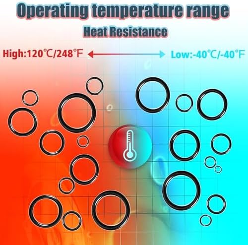 KEZE 1040 Pcs O Ring Kit 21 Size Universal Nitrile Rubber O Ring Assortment Set for Automotive Vehicle Repair Faucet Plumbing Air or Gas Sealing Connections Resist Oil and Heat - Image 7