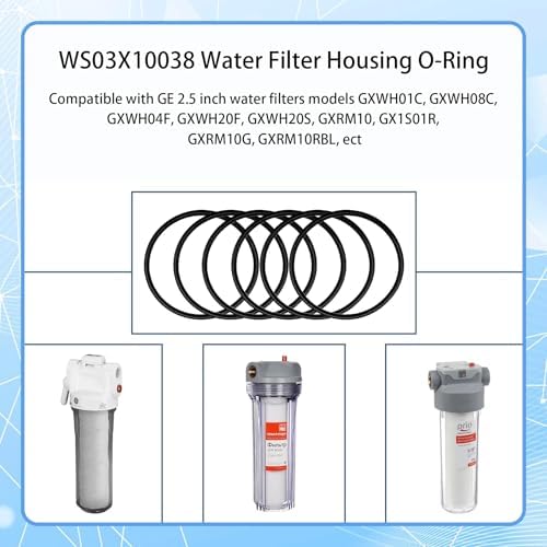 GE WS03X10038 O-Ring, Water Filter Housing O-Ring Gasket Fit for GXWH01C, CXWH08C, GXWH04F, GXWH20F, GXWH20S, GXRM10 & GX1S01R 2.5 Inch Water Filter (6/Pack) - Image 4