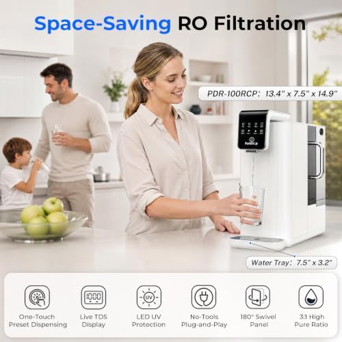 PureDrop PDR-100RCP Countertop RO Water Filter with Auto-Fill Pitcher - Image 2