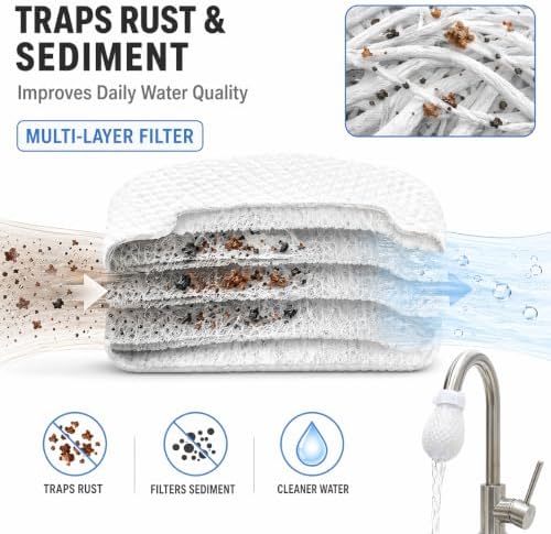 Faucet Filter 100-Pack, High-Density Cotton Pouch with Fine Fiber Mesh - Image 4