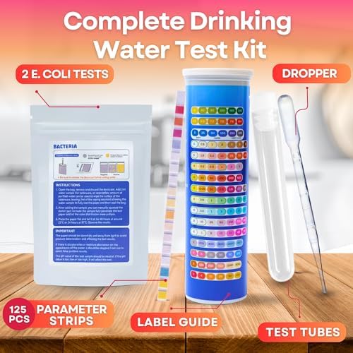 17-in-1 Drinking Water Test Kit -125 Parameters Tests Strips for Home, Tap and Well Water Quality Testing -Detects Hardness, Lead, Iron, pH, Copper, Fluoride & Chlorine-Easy Accurate Result - Image 2