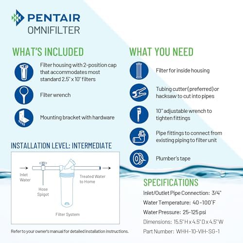 Pentair OMNIFilter 10-Inch Whole Home Standard Duty Filtration System - Image 3