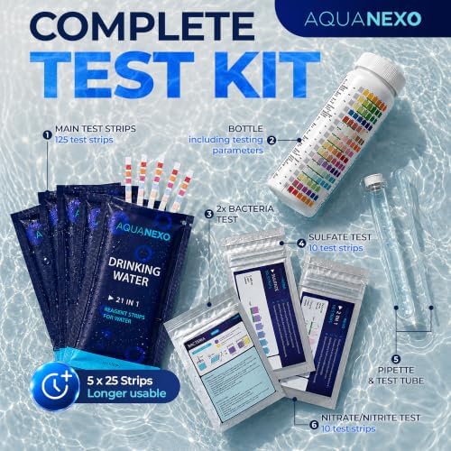 21-in-1 Drinking Water Test Kit, 145 Strips + 2 Bacteria Tests - Image 4