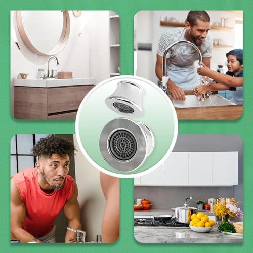 Faucet Aerator Compatible with Moen 101964 116618, High Flow Sink Aerator Replacement, Fit for Shower Bathroom Kitchen Faucet Parts, 2.2 Gallon Per Minute, Chrome - Image 6