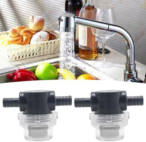 Hoypeyfiy 1/2 Inches Water Pump Strainer 2PCS for 12V DC 80 PSI Camper Marine Boat Lawn, 80 Mesh Filter - Image 2