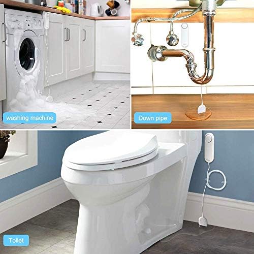 Water Alarm Sensor with 80dB Loud Sound WiFi Leak Detector, Overflow Leak Alarm, Remote Monitoring leaker for Water Heater Basement Sewage Pump, TUYA/Smart Life APP Notification - Image 2