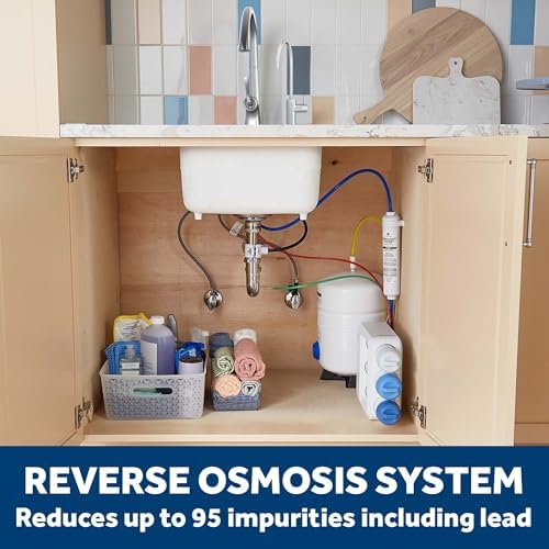 GE 5-Stage Reverse Osmosis Under Sink Water Filtration System with Faucet, Reduces 95+ Impurities including Lead, Chlorine, Arsenic, Filters FQ18PN, FQ18MN, FQ18RT, GXRV40TBN - Image 3