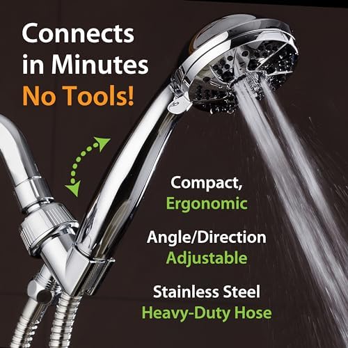 AquaDance High Pressure Luxury 6-mode Spiral Ergonomic Handheld Shower Head - Image 4