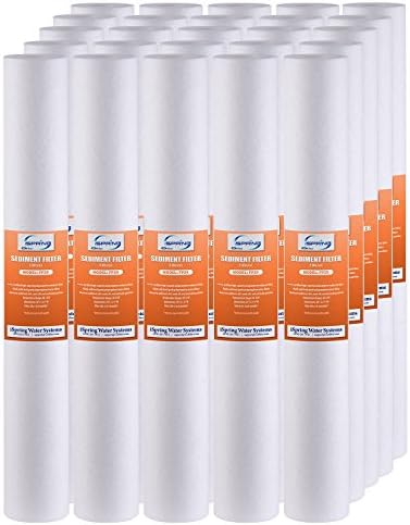 iSpring FP25X25 whole house sediment filter replacement cartridge, 20" x 2.5", 25 piece by iSpring