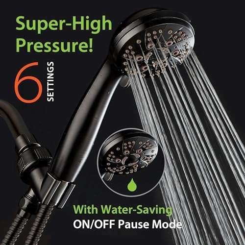 AquaDance High Pressure Luxury 6-mode Spiral Ergonomic Handheld Shower Head - Image 2