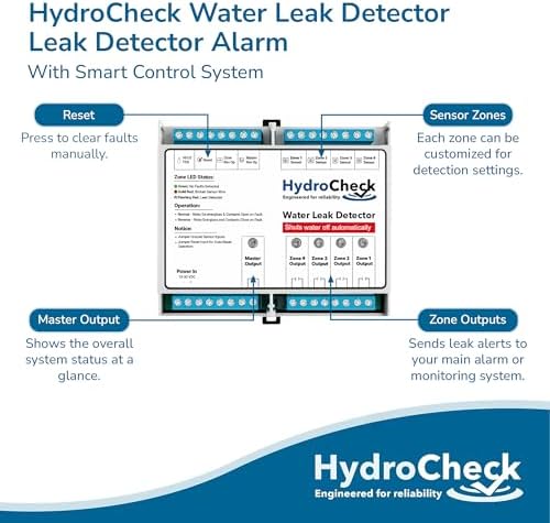 Automatic Water Shut Off System - Smart Leak Detection Device - Commercial Moisture Sensor Alarm - High Amp Load for Buildings & Office Space (Wiring Sold Separately) - Image 2