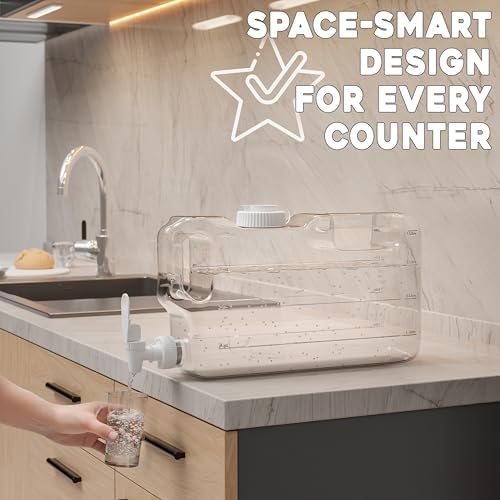 Refrigerator Water Dispenser 1.1 Gallon Bottle with Leak Proof Spigot - Image 6