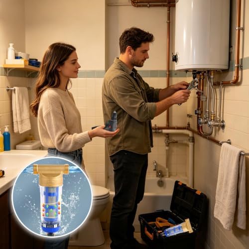 Spin Down Water Filter – Brass Pre Filter with Stainless Steel Mesh Sedimen - Image 3