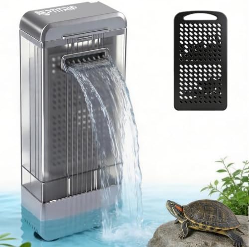 Aquarium Filter with U-V Light, Turtle Tank Filter for Up to 10 Gallon by REPTITRIP