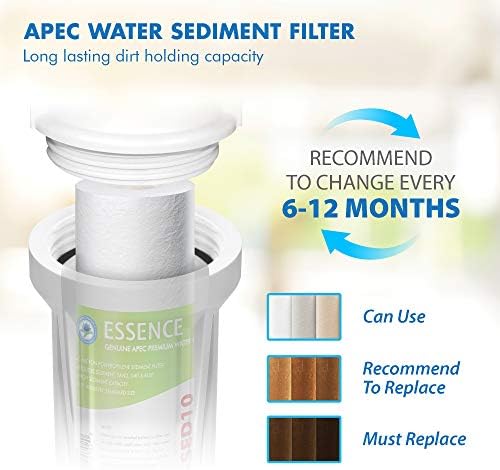 APEC Water Systems FI-ES-SED10 Stage 1 10" 5 Micron Sediment Replacement Filter for Under sink System (Pack of 2) - Image 4