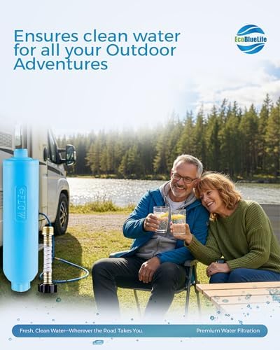 EcoBlueLife RV Water Filter - Inline Attachment with KDF & Activated Carbon, Reduces Odors, Chlorine-Taste, Sediments for Pure Drinking Waters, Perfect for Travel Trailers, Marine, Camper Water Filter - Image 5