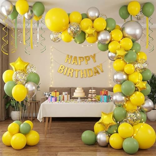 APLANET 150pcs Yellow Balloons Different Sizes 18 12 10 5 Inch Latex Balloon for Wedding Baby Shower Masquerade Party Graduation Anniversary, Arch Kit Decoration - Image 5