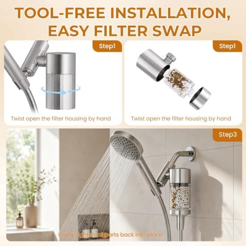 1 Pack Replacement Shower Filter for Sproos! Shower Head,2-stage filtration - Image 6
