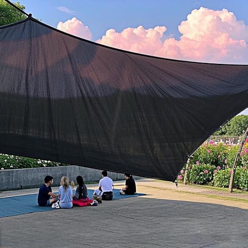 winemana 8x10 FT Black Shade Cloth, Mesh Tarp for Garden Greenhouse Patio - Image 4