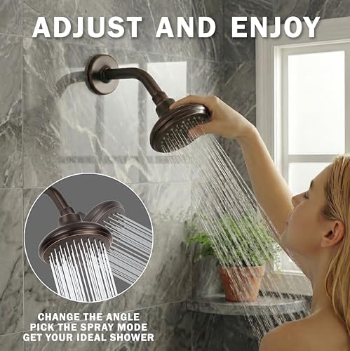 Aqua Elegante High Flow Shower Head - 2.5 GPM - Oil-Rubbed Bronze - Image 3