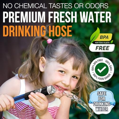 Clean Camper RV Fresh Water Drinking Hose, 35', Kink-Free Design - Image 2