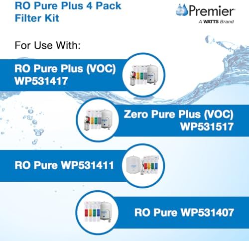 Watts Premier RO Pure Plus VOC Filter Kit 4-Pack With Necessary Filters - Image 3