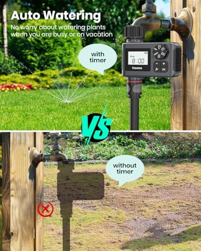 2 PCS Water Timer for Outdoor Garden Hose, Water Sprinkler Timer with Rain Delay/Manual/Automatic Drip Irrigation and Lawn Watering System for Yard - Image 3