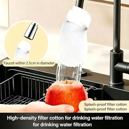 Sink Faucet Filter Sponge with Splash Guard & Adjustable Straps Water Filter Sponge for Clean Water in Camping Trips - Image 7