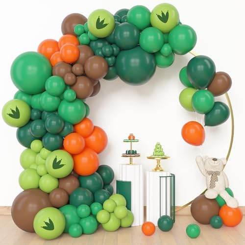 Amandir 153pcs Dinosaur Balloons Arch Garland Kit Different Sizes - Image 2