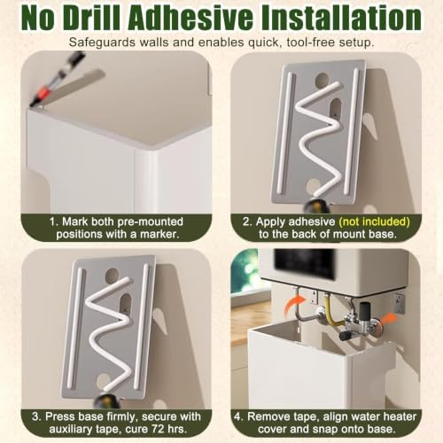 White Gas Boiler Pipe Cover Casing Box 300mm for Kitchen/Bathroom/Bedroom - Image 7