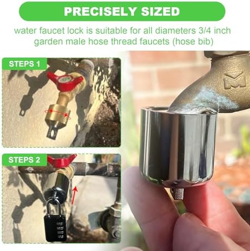 2-Pack DSL-1 Outdoor Faucet Lock for 3/4" Hose Bib Spigot - Image 2
