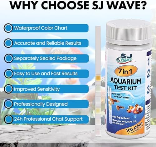7 in 1 - Aquarium Test Strips | 100 Fast & Accurate Strips | Fish Tank Aquariums Water Test Kit & ebook | Aquarium Thermometer | Fish Tank Water Testing Kit for Fresh & Saltwater | Versatile Usage - Image 5